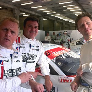 IWI  Watches Spa 24 Hours F1 Drivers Johnny Herbert & Mark Blundell with JMI's Zak Brown